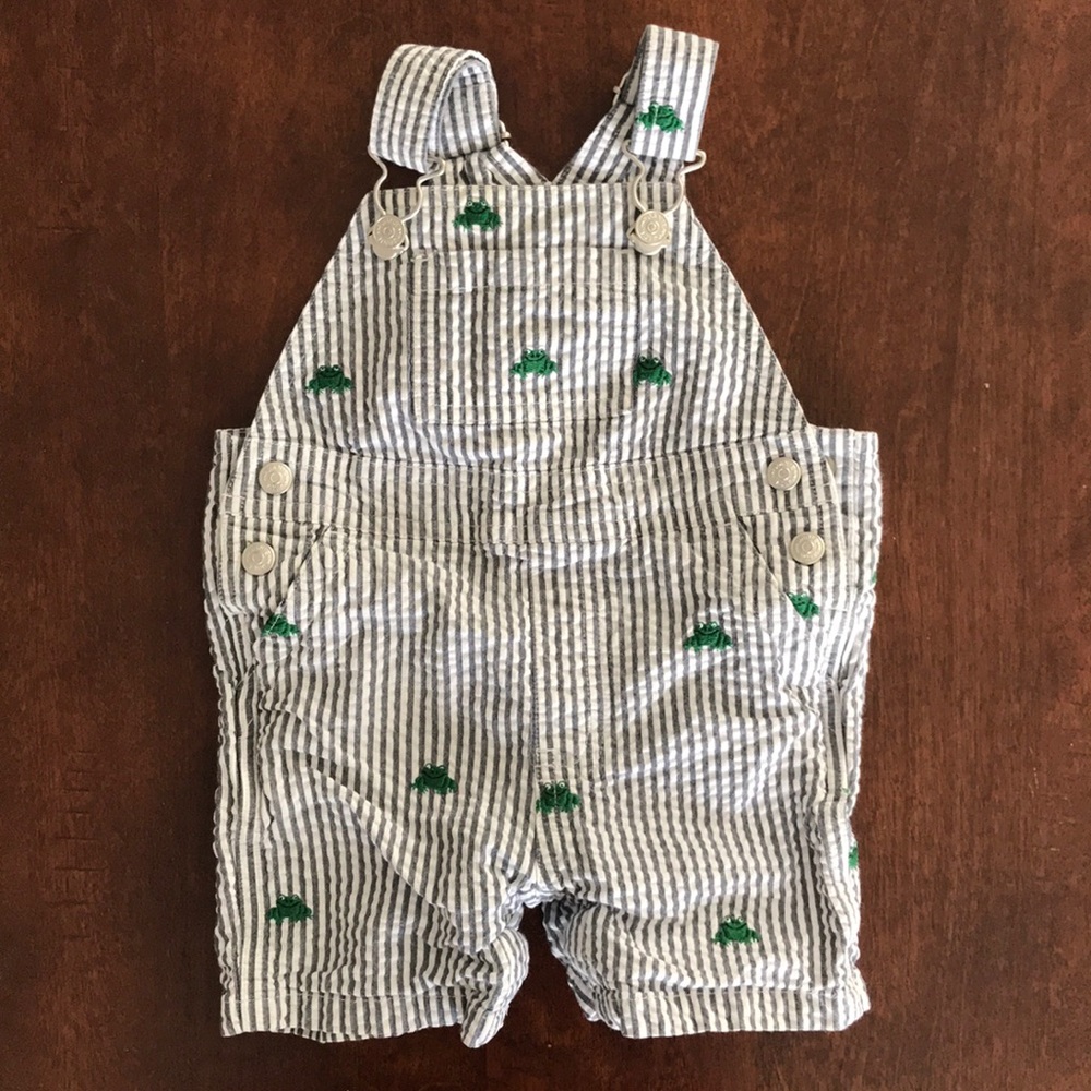 Janie and Jack Stripped Overalls 3-6 M